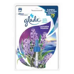 Glade ambientador carro líquido lavanda marina 1 repuesto, 7ml