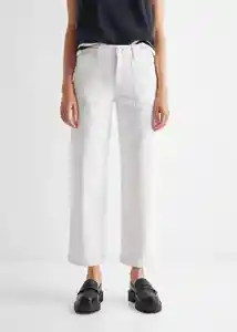 Jean Utility Off White Talla 18 Teen Niñas Mango