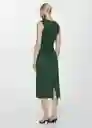 Vestido Fertina Verde Talla L Mujer Mango