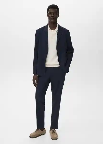 Pantalón Parioli Navy Talla 40 Hombre Mango