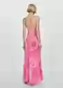 Vestido Rosa Rosa Talla Xl Mujer Mango