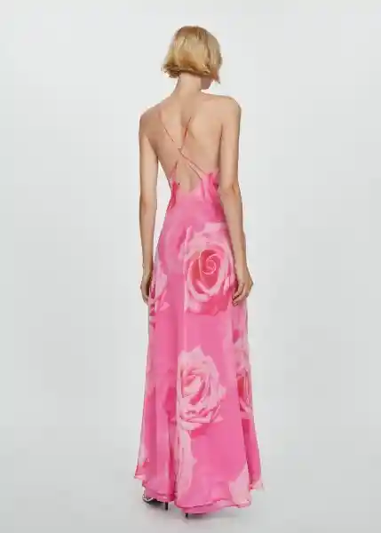 Vestido Rosa Rosa Talla Xl Mujer Mango