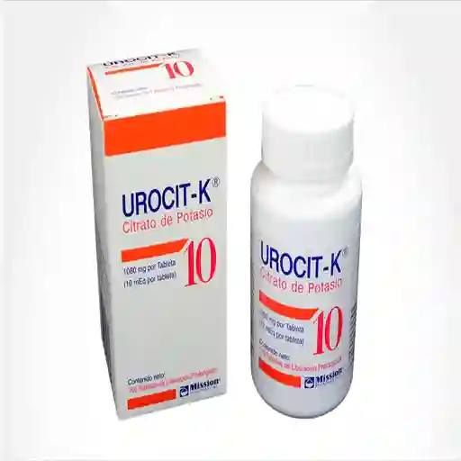 Urocit K Citrato de Potasio 10 Tabletas (1080 mg)
