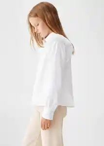 Camisa Carlota Blanco Talla 05 Niña Mango