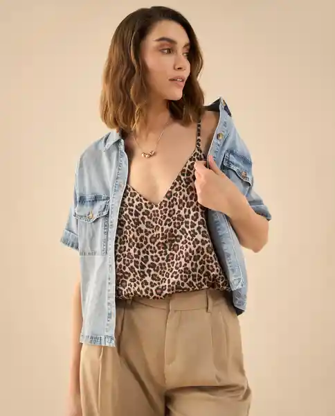 Camisa Azul Cielo Claro Talla L 612G031 Esprit