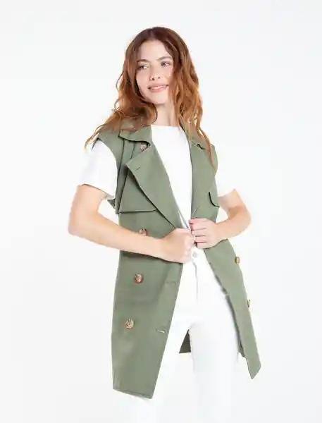 Chaqueta Mujer Verde Velado Medio Talla S Naf Naf