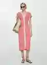 Vestido Tuni Coral Talla L Mujer Mango