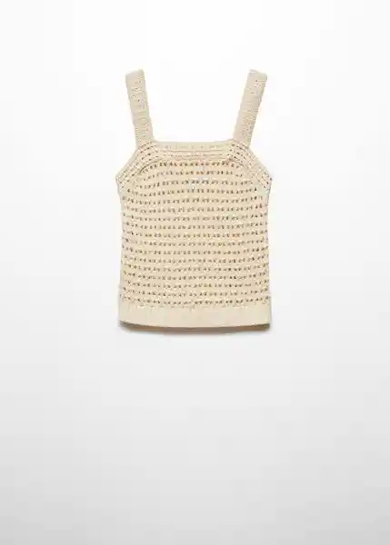Top Cuadri Crudo Talla S Mujer Mango