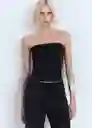 Pantalón Opalo Negro Talla M Mujer Mango