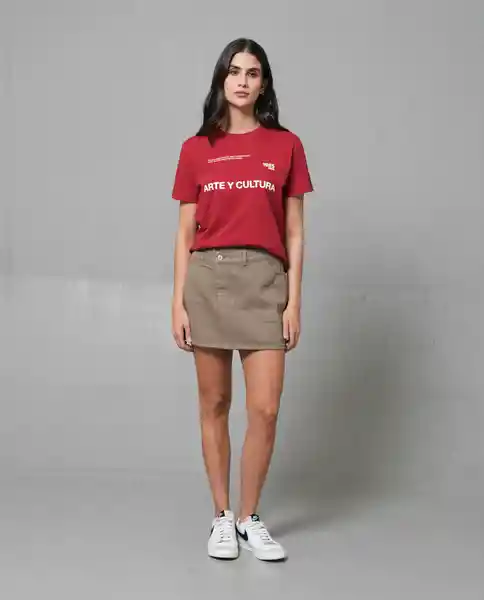Camiseta Mujer Rojo L 203G010_ROJ181442 Rifle