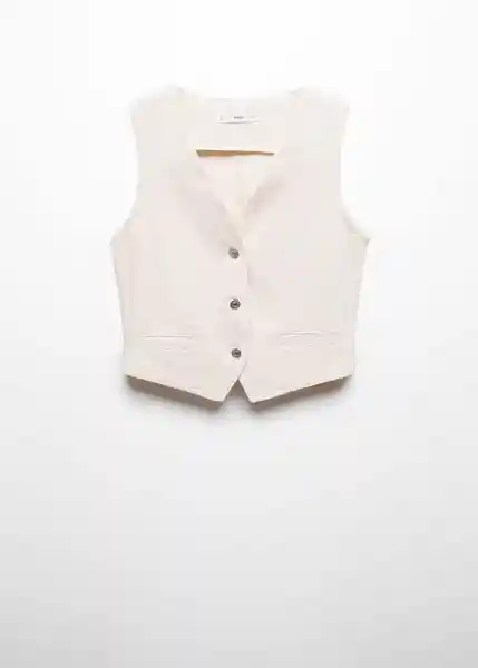 Chaleco Taylor Off White Talla XS  Mujer Mango
