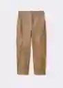 Pantalón Francis Camel Talla 36 Mujer Mango