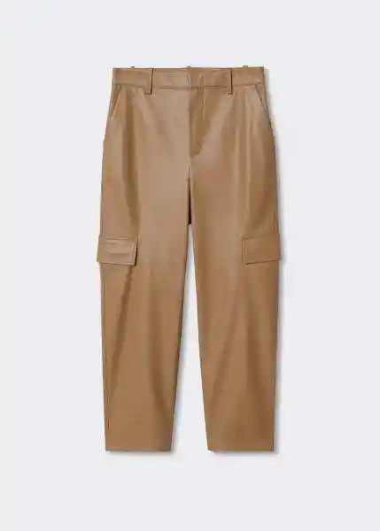 Pantalón Francis Camel Talla 36 Mujer Mango