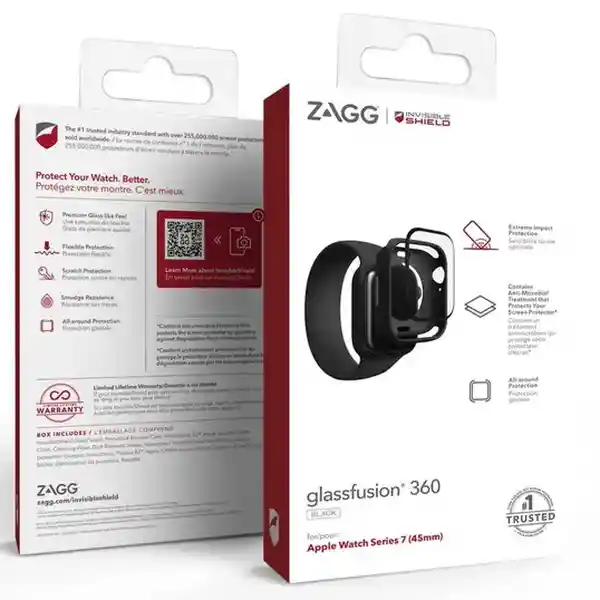 Zagg Case 360 Invisibleshield Para Apple Watch S7 Negro