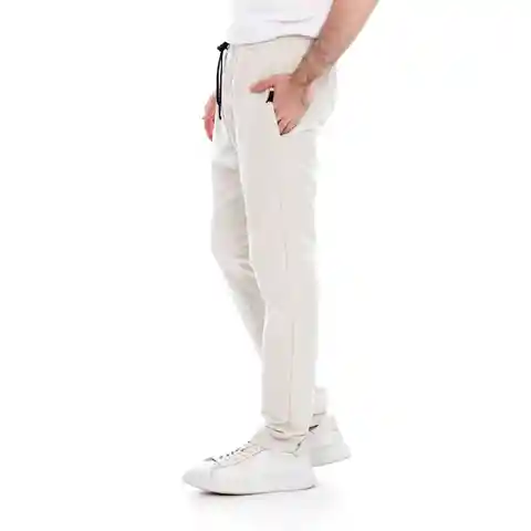 Pilatos Pantalón de Sudadera Para Hombre Blanco Talla L