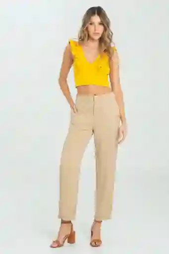 Pantalón Rhae Color Beige Medio Talla 10 Ragged