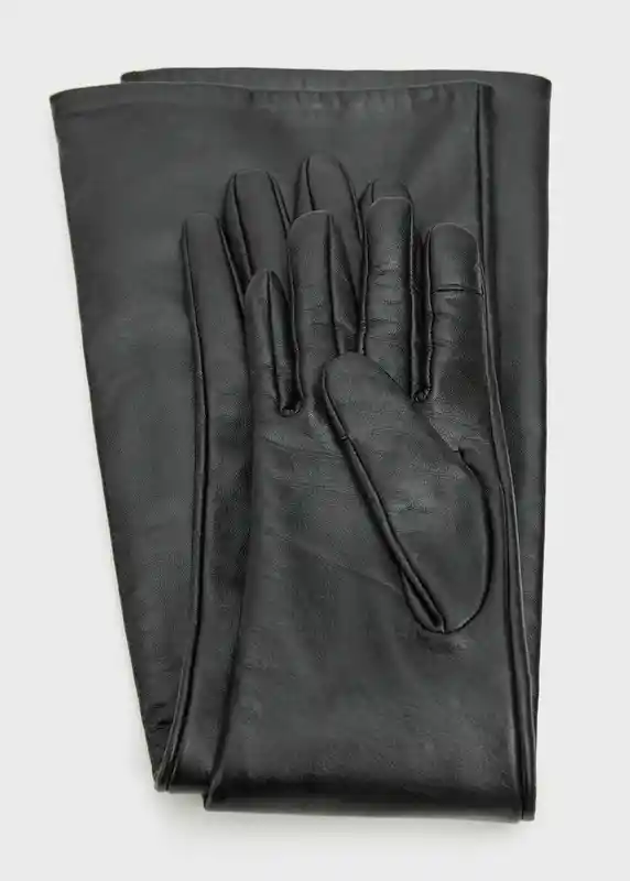 Guantes Corso Negro Talla M Mujer Mango