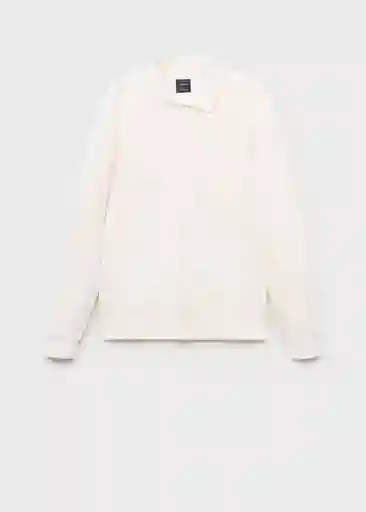 Buzo Sudadera Bola Blanco Talla M Hombre Mango