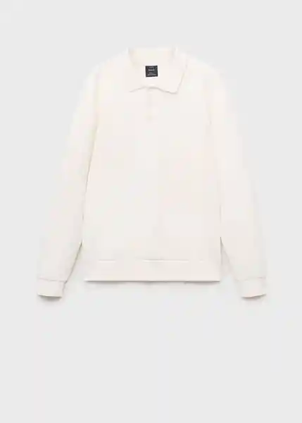 Buzo Sudadera Bola Blanco Talla M Hombre Mango