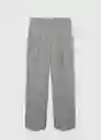 Pantalón Roro Gris Claro Vigore Talla 38 Mujer Mango