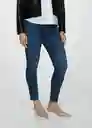 Jean Catherip Negro Talla 34 Mujer Mango