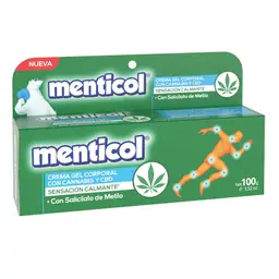 Menticol Crema Gel Corporal con Cannabis y Cbd
