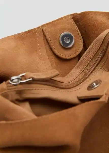 Bolso M Law Cuero Talla 99 Mujer Mango