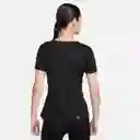 Nike Camiseta Fast Manga Corta Top Negro Para Mujer Talla M