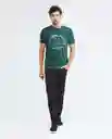 Graphic T-shirt Text M/c Verde Sicomoro Ultraoscuro Talla Xl Hombre Chevignon