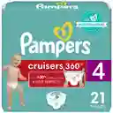 Pampers Cruisers 360 Pañales Talla 4 21U