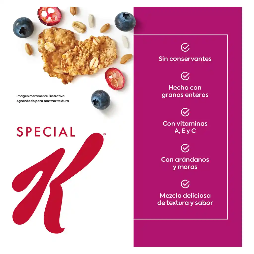 Special K Cereal Antioxidantes Cosecha Roja Arándanos y Moras