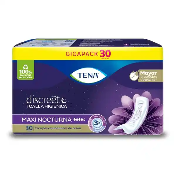 Tena Toalla Higiénicas Maxi Noche Discreta