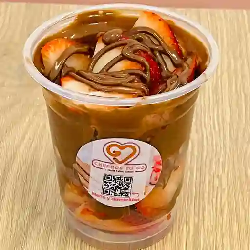Vaso fresas con nutella (con 2 churros)