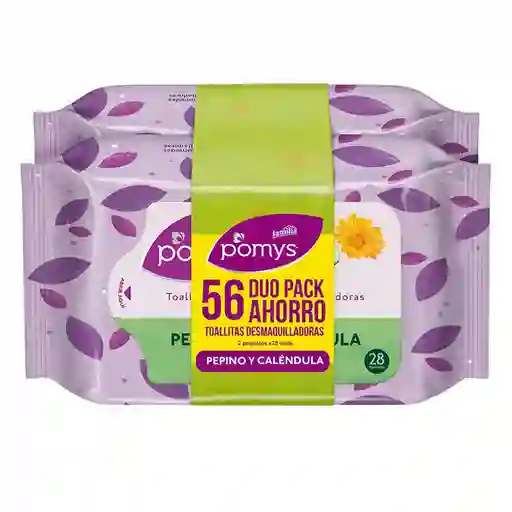 Toallitas Húmedas Desmaquilladoras Pomys Aloe Y Miel X56 Und Y Pepino Y Caléndula 2X28 Und