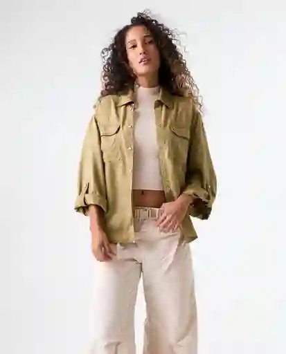 Camisa Mujer Café Talla M 612G003_CAF180830