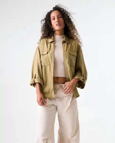 Camisa Mujer Café Talla M 612G003_CAF180830