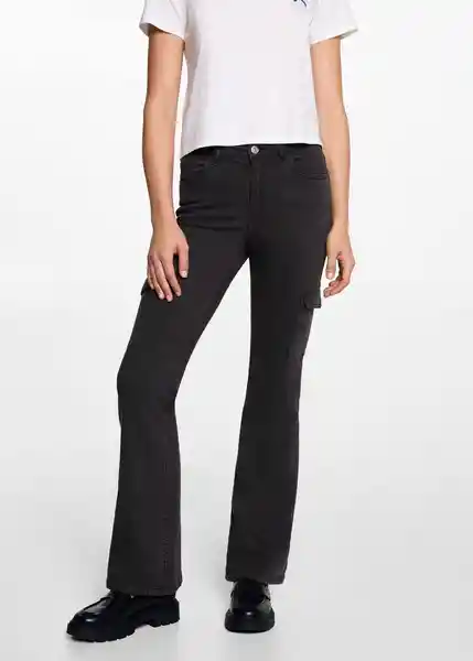 Jean Flarecar Tejano Negro Talla 20 Niñas Mango