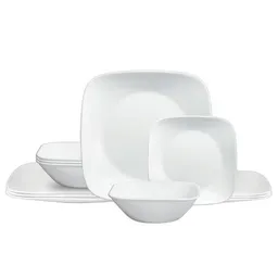 Corelle Vajilla Cuadrada En Material Vitrelle