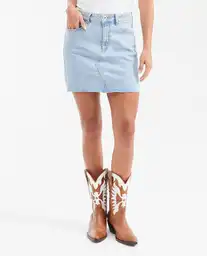 Falda Femenino Azul Cristalino Claro Talla 10 Chevignon