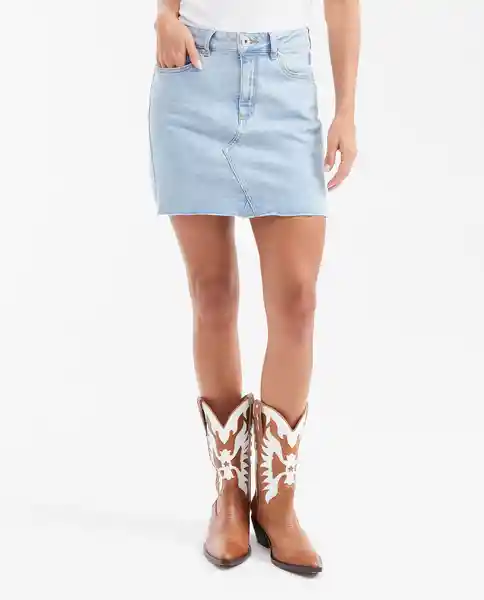 Falda Femenino Azul Cristalino Claro Talla 10 Chevignon