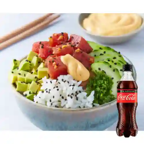 Poke de atun + coca cola zero 400ml