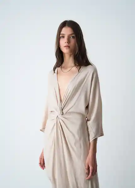 Vestido Anissa Beige Claro Talla L Mujer 573G385 Naf Naf