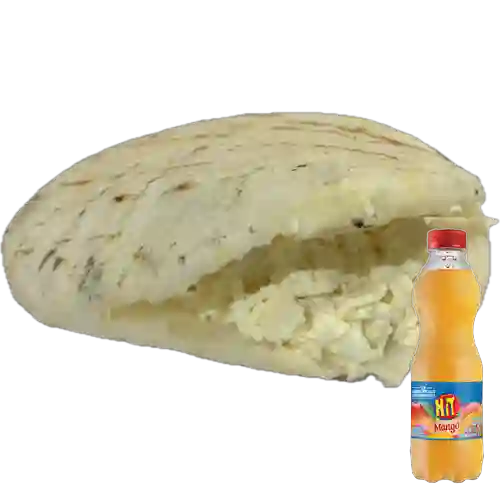 Combo Arepa con Queso Cuajada + Hit Mango 500 ml
