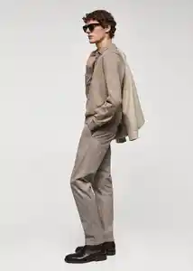 Pantalón Brest Ceniza Talla 38 Hombre Mango