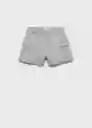 Short Cargosh Gris Talla 20 Teen Niñas Mango