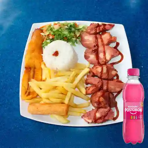 Combo Costillas BBQ + Postobón Manzana 250 ml