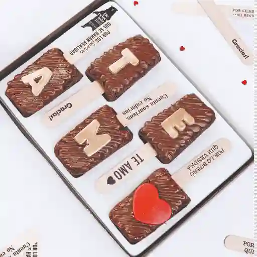 Caja x5 paletas brownies de milo te amo