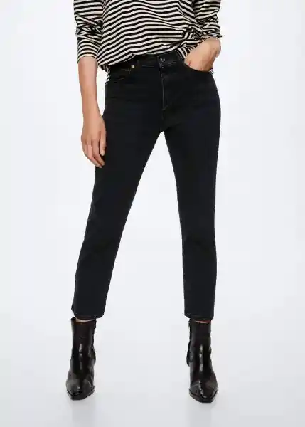 Jeans Claudia Tejano Negro Talla 36 Mujer Mango