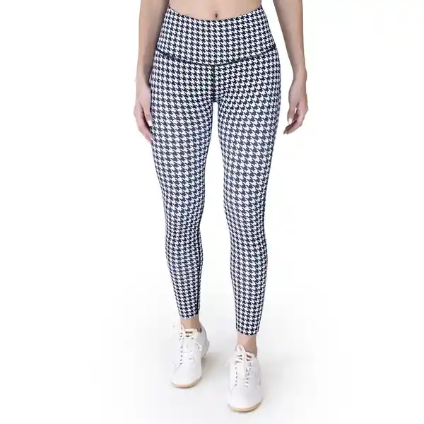 Legging Houndstooth Blanco y Negro Talla S Everlast