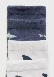 Calcetines Tiburón Navy Talla 21 Niños Mango